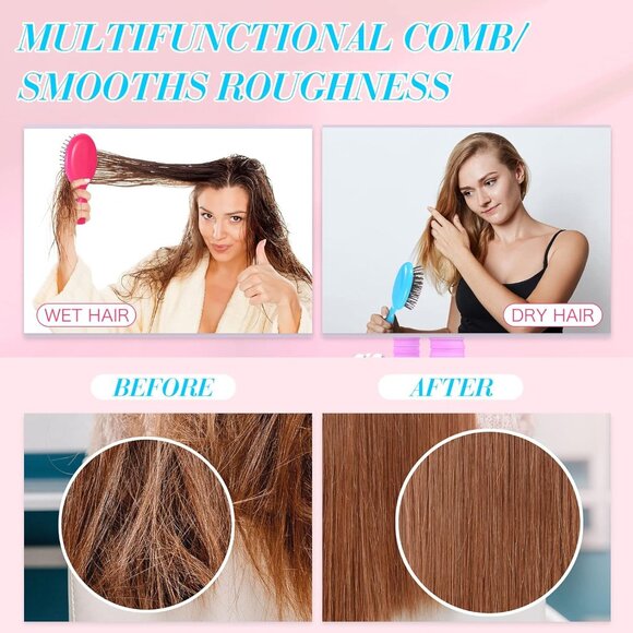 Mini Detangling Hairbrush Set 36 Pack Soft Bristle Travel Comfort Kids Adults - Picture 4 of 7